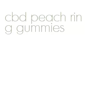 cbd peach ring gummies