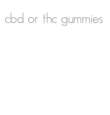 cbd or thc gummies
