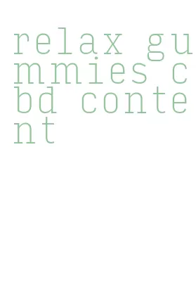 relax gummies cbd content