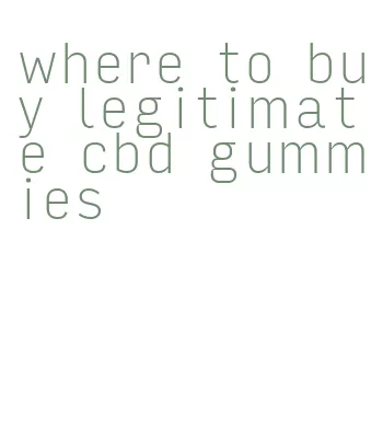 where to buy legitimate cbd gummies
