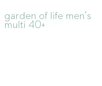 garden of life men's multi 40+