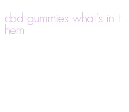 cbd gummies what's in them