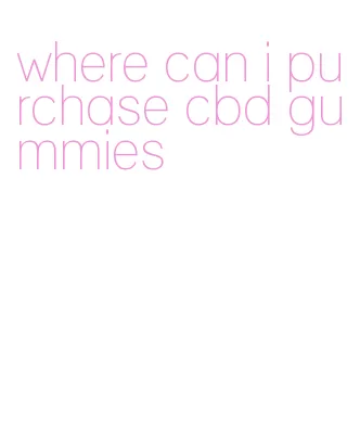 where can i purchase cbd gummies