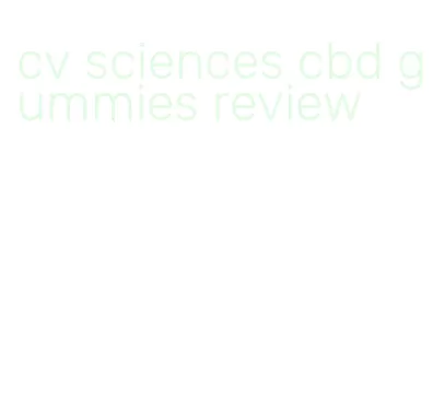 cv sciences cbd gummies review