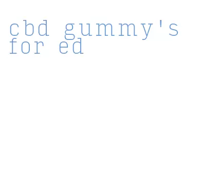 cbd gummy's for ed