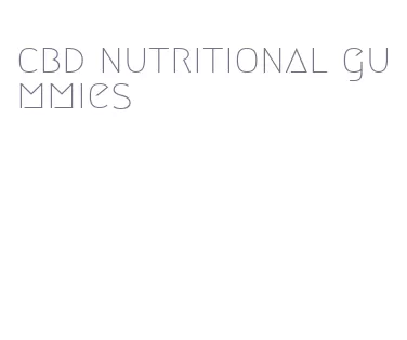 cbd nutritional gummies
