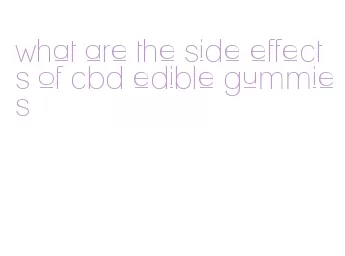 what are the side effects of cbd edible gummies