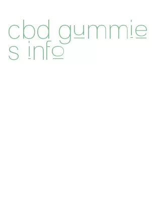 cbd gummies info