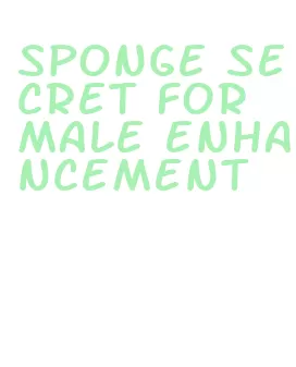 sponge secret for male enhancement