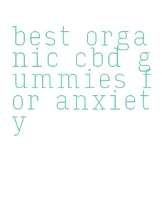 best organic cbd gummies for anxiety