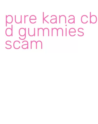 pure kana cbd gummies scam