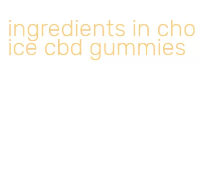 ingredients in choice cbd gummies