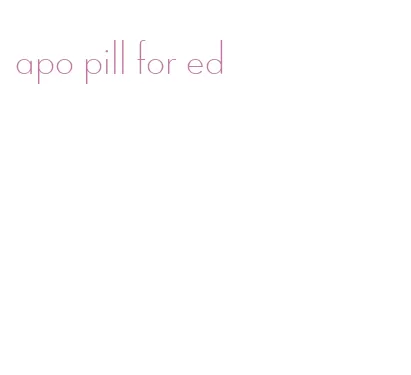 apo pill for ed