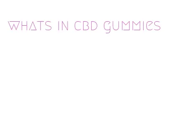 whats in cbd gummies