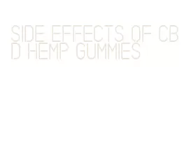 side effects of cbd hemp gummies