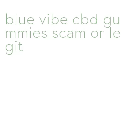 blue vibe cbd gummies scam or legit