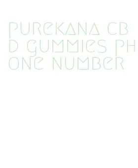 purekana cbd gummies phone number