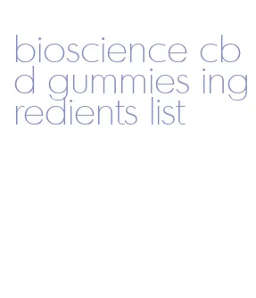 bioscience cbd gummies ingredients list