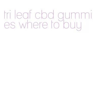 tri leaf cbd gummies where to buy