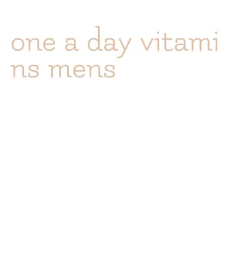 one a day vitamins mens