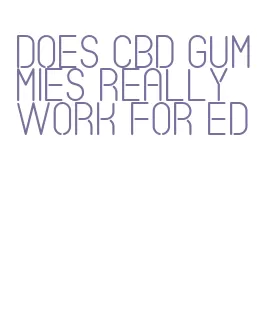 does cbd gummies really work for ed