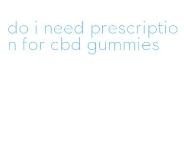 do i need prescription for cbd gummies